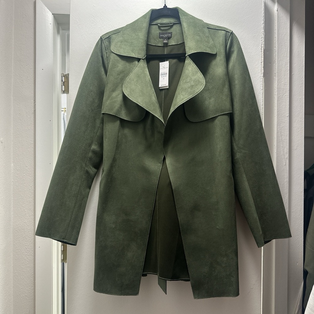 Ann Taylor Factory Olive Trench Coat